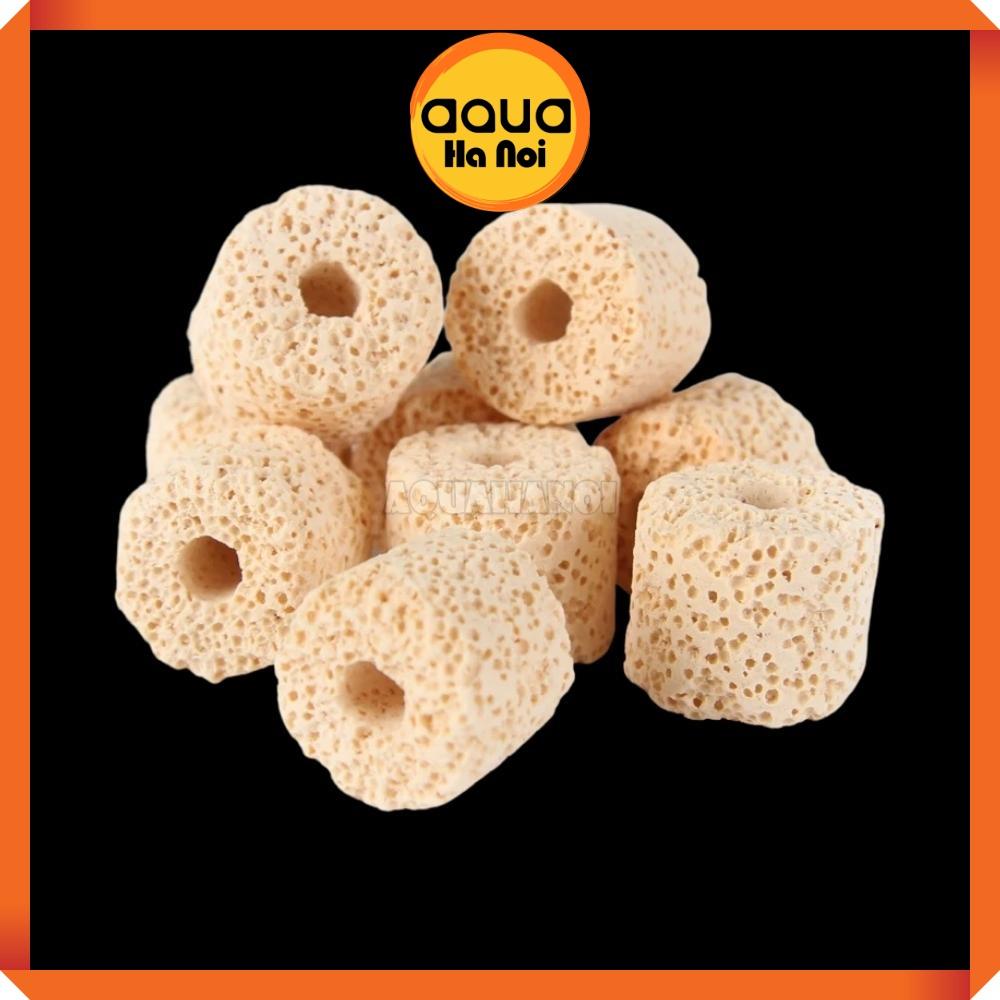 Sứ trụ vàng - Vật liệu lọc làm trong nước hồ cá Koi, cá rồng, thủy sinh - 100g/500g