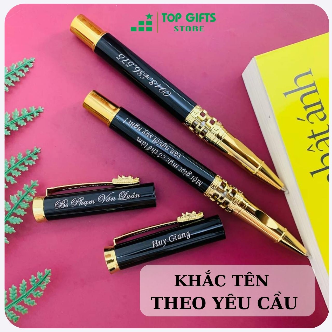 Bút ký tên kim loại nắp rồng chữ thập RP02 cao cấp khắc tên theo yêu cầu| Bút ký khắc tên + Ruột bút