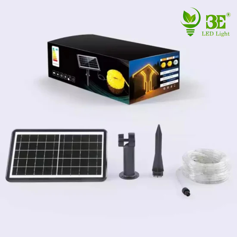 Đèn LED dây năng lượng mặt trời 3E LED LIGHT chống nước chiều dài 10 mét ánh sáng vàng chuyên dụng ngoài trời