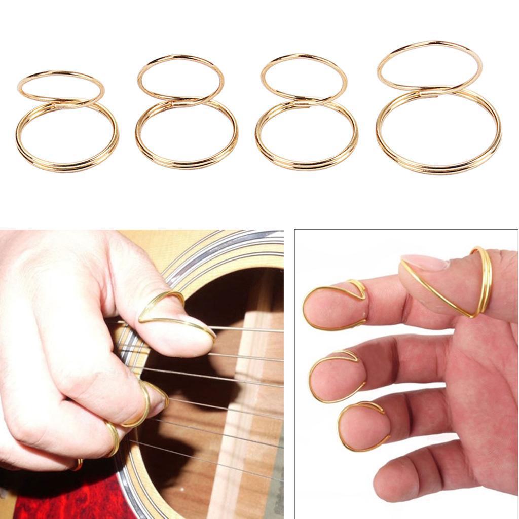 4pcs Butterfly Guitar Picks, Metal Finger Picks Set for Guitar, Banjo, Bass