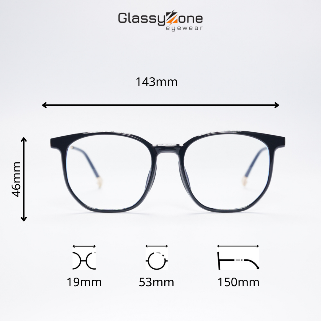 Gọng kính cận, Mắt kính giả cận nhựa thời trang Unisex Tesla - GlassyZone
