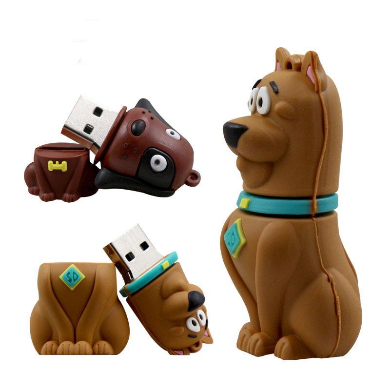 Thuận lợi nhất tùy chỉnh hoạt hình dễ thương cún con USB sáng tạo cao su mềm quà tặng USB 8g16g32g64g hoạt hình USB