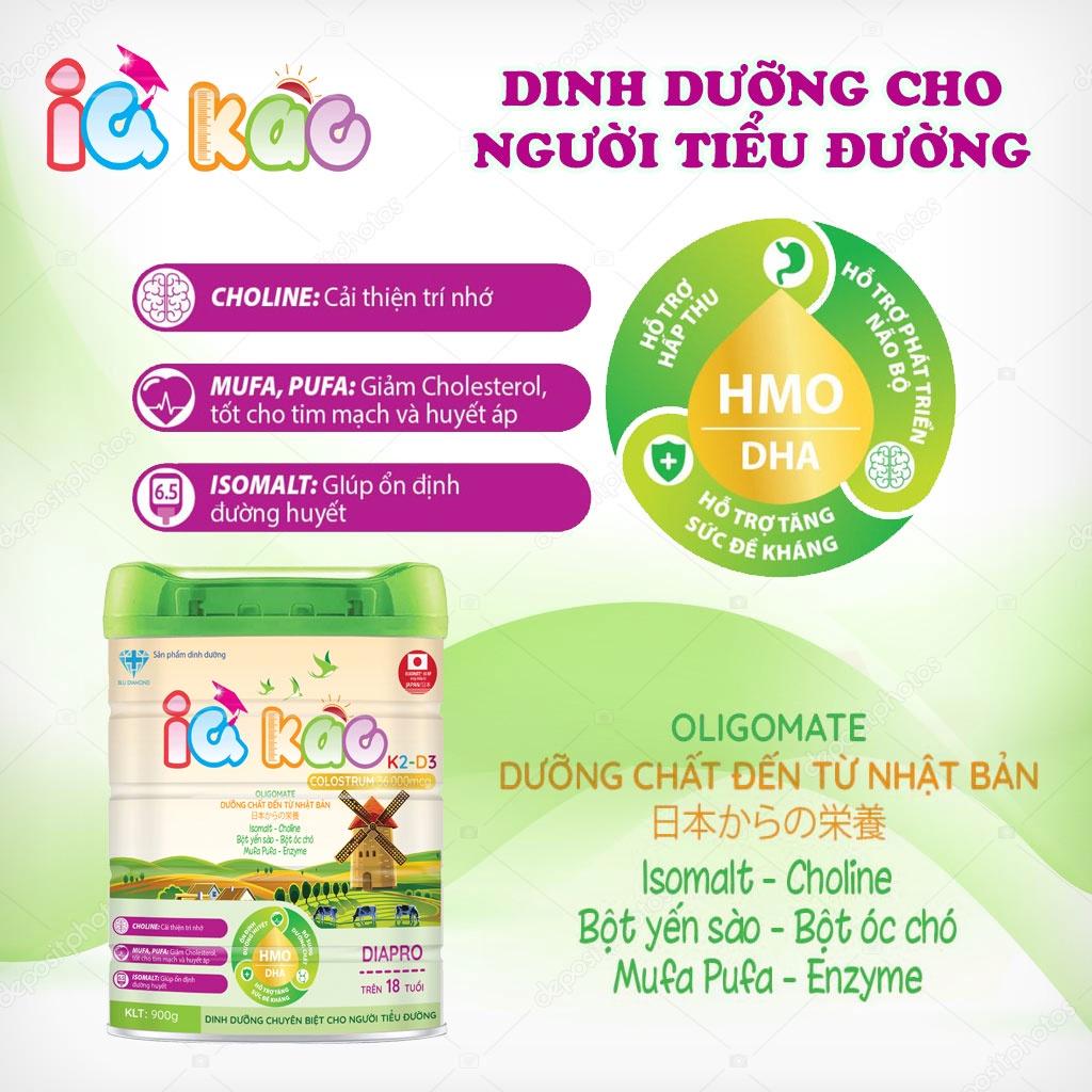 Sữa bột IQ KAO DIA PRO sữa ít đường dinh dưỡng đặc biệt dành cho người tiểu đường, người già, người từ 18 tuổi trở lên