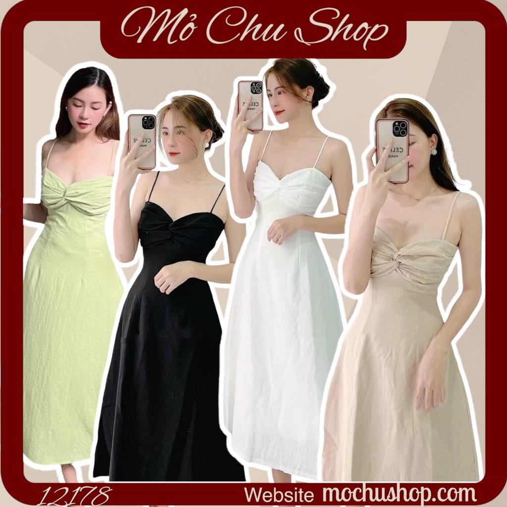 ĐẦM MIDI 2 DÂY XOẮN NGỰC 12178