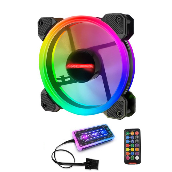 Bộ 1 Fan + Khiển Coolmoon RGB V2 - Hàng nhập khẩu