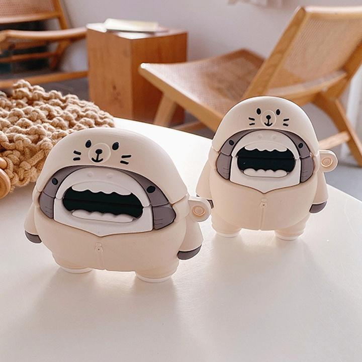 Bao Case cho Airpods 1/2/3/Pro Cá Mập Đi Mưa - Mã TZAP322