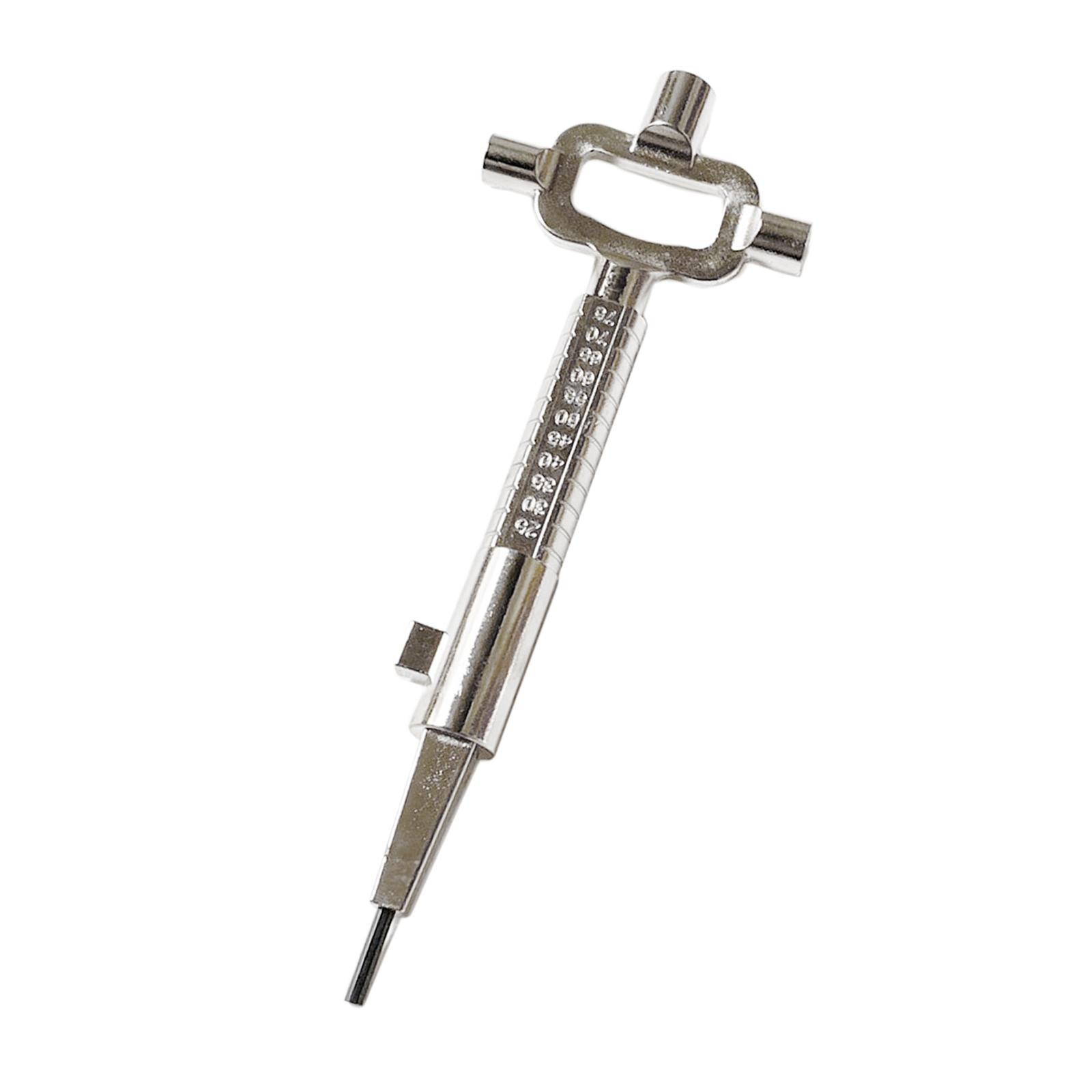 Multi Tool Cylinder Measuring Key Easily to Use Spindle And Cam Operater Wrench Measuring Depth Wrench Bottle Opener Lock Body Squares Rod