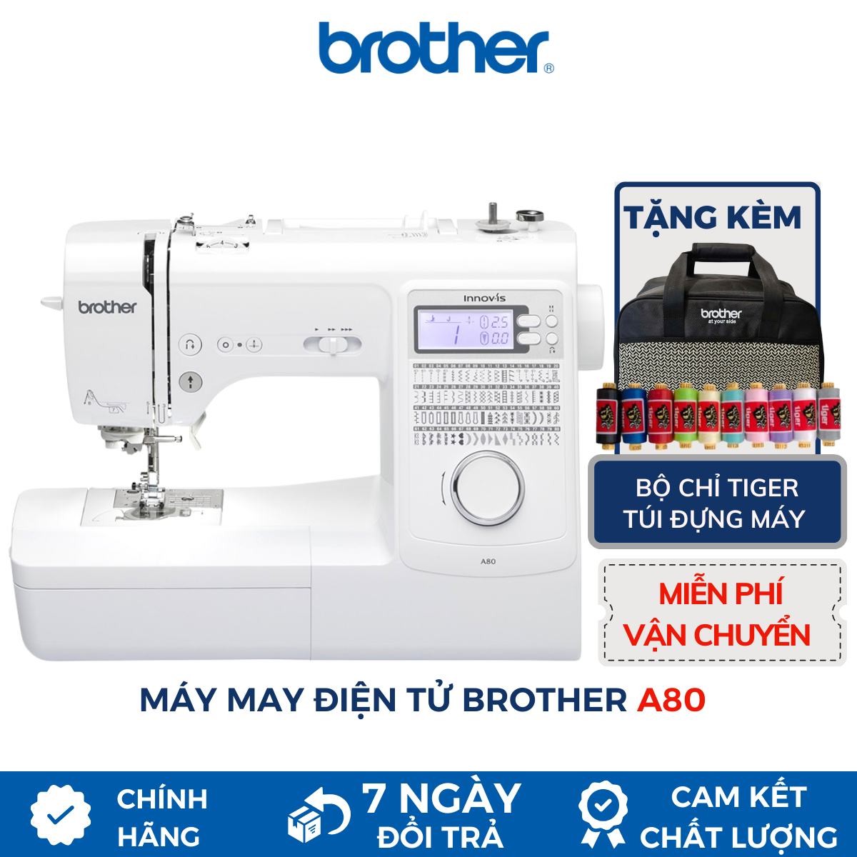 Máy May Điện Tử Brother A80 - Hàng chính hãng