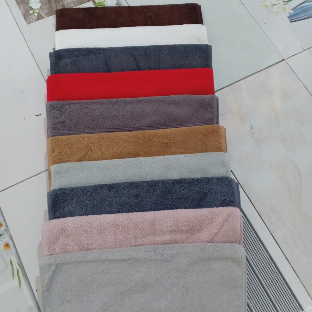 Khăn tắm xuất Nhật Hàn cỡ trung 100% cotton kt 40x80 cm mềm mại thấm nước cực tốt, màu sắc sang trọng