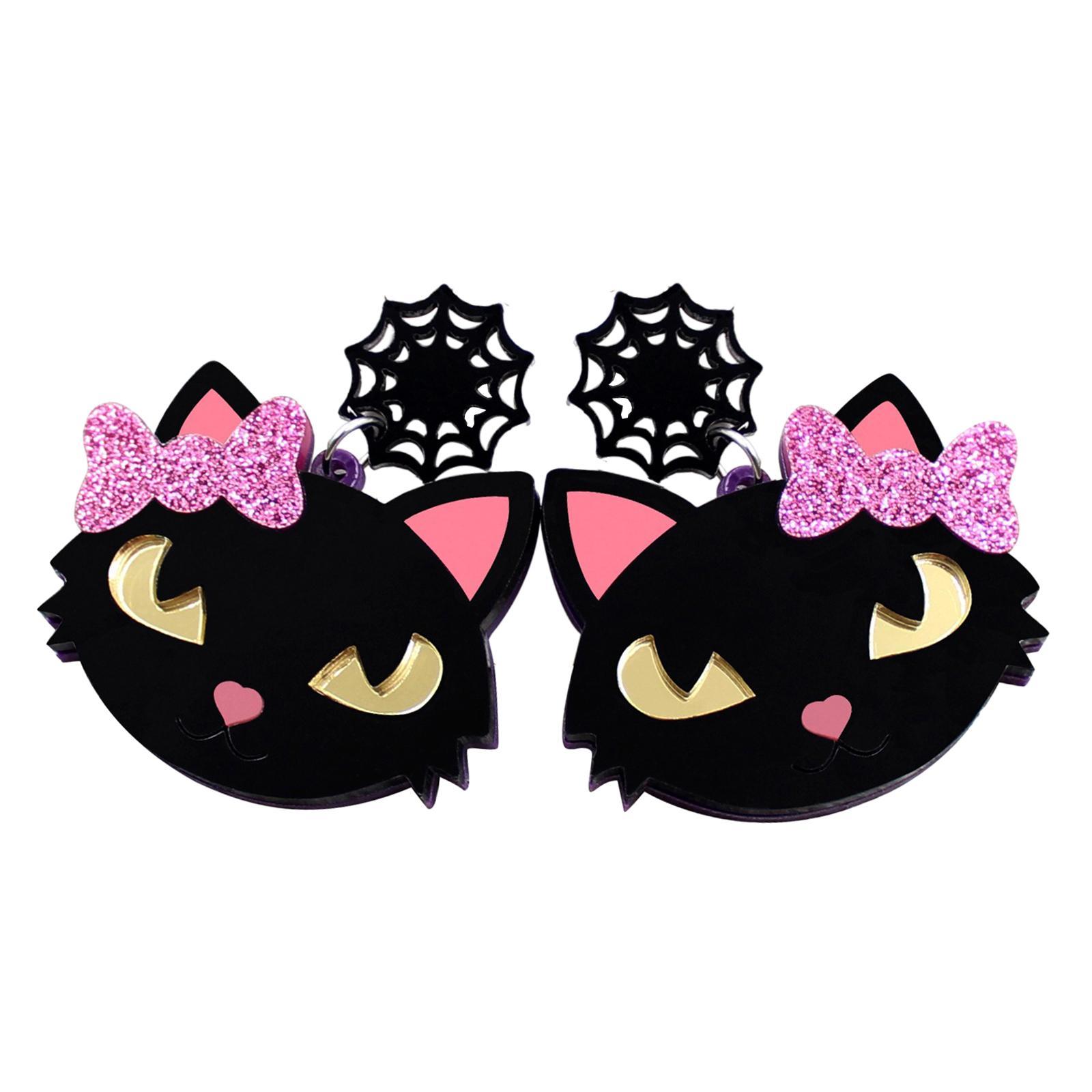 2Pcs Halloween Earrings Charms Decor Fashion Halloween Costume Accessories Cute Halloween Jewelry Stud Earrings for Party Festival Halloween