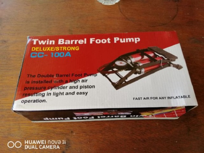 Bơm Hơi Dùng Chân 2 Ống Hơi Foot Pump Áp Suất Mạnh