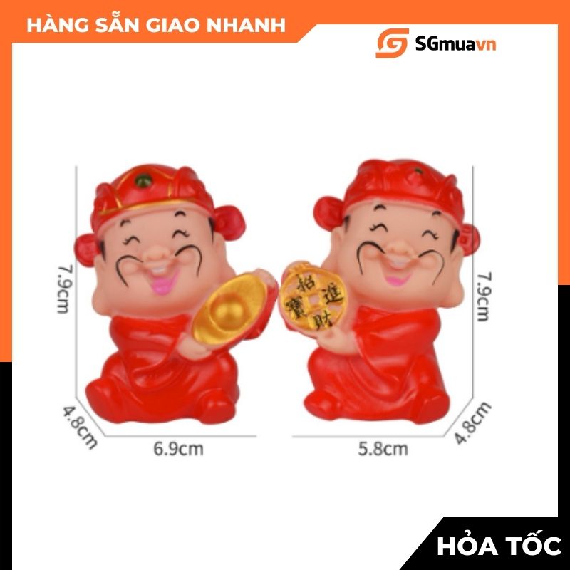 Tượng 2 Ông Thần Tài bằng nhựa resin trang trí nhà cửa