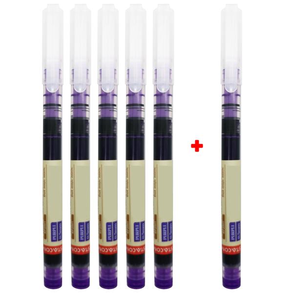 Vỉ 5 + 1 Bút Gel 0.5 mm - Stacom VRP2005_V - Mực Tím