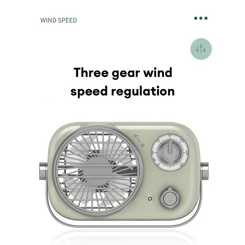 JIASHI Quạt Điện Mini Cầm Tay Kiểu retro Không Ồn Để Bàn Hàng nhập khẩu