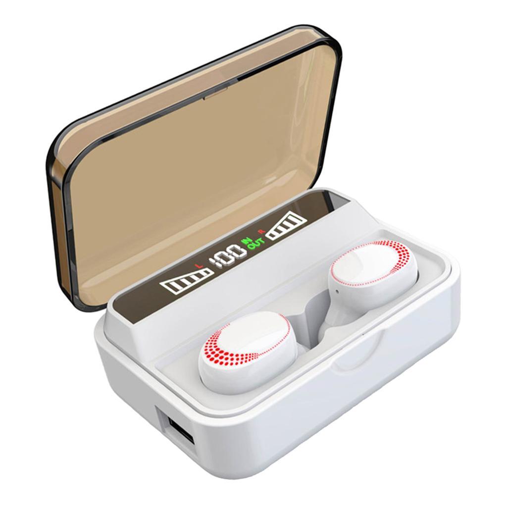 Stylish Wireless Earbuds with Charging Box for Sports Flashing Light Black