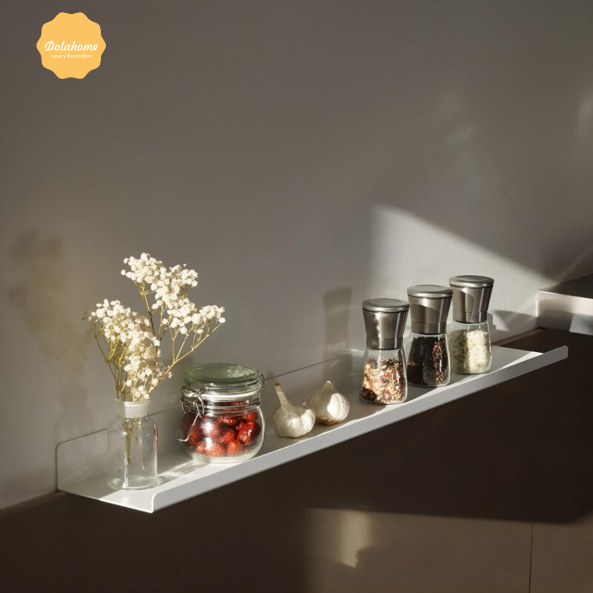 Kệ treo tường sắt sơn tĩnh điện cao cấp Dola Home. Kệ để đồ tiện dụng, kệ decor trang trí nhà cửa, phòng khách