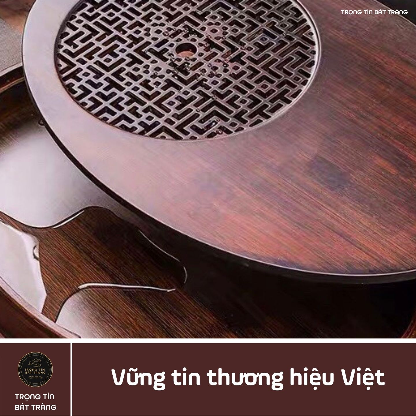 KT 15 Khay Trà Tre Cao Cấp Bầu Dục Nhỏ