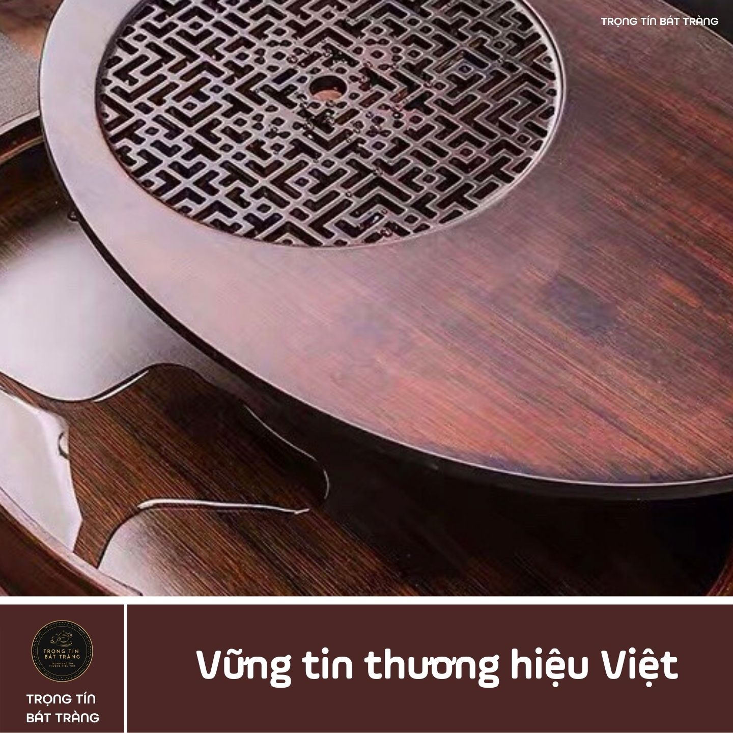 KT 15 Khay Trà Tre Cao Cấp  Bầu Dục Nhỏ