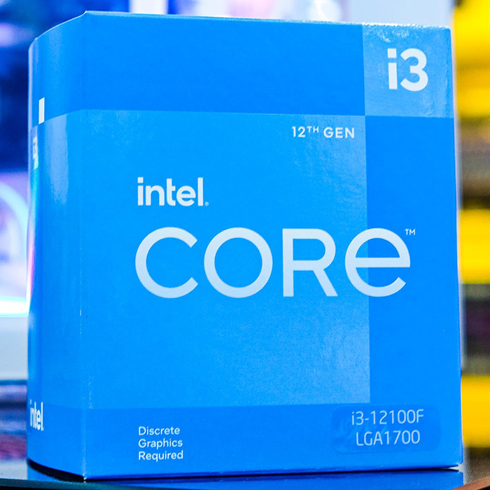 CPU Intel Core i3-12100F (3.3GHz turbo up to 4.3GHz, 4 nhân 8 luồng, 12MB Cache, 58W)- Socket Intel LGA 1700) - Hàng Chính Hãng