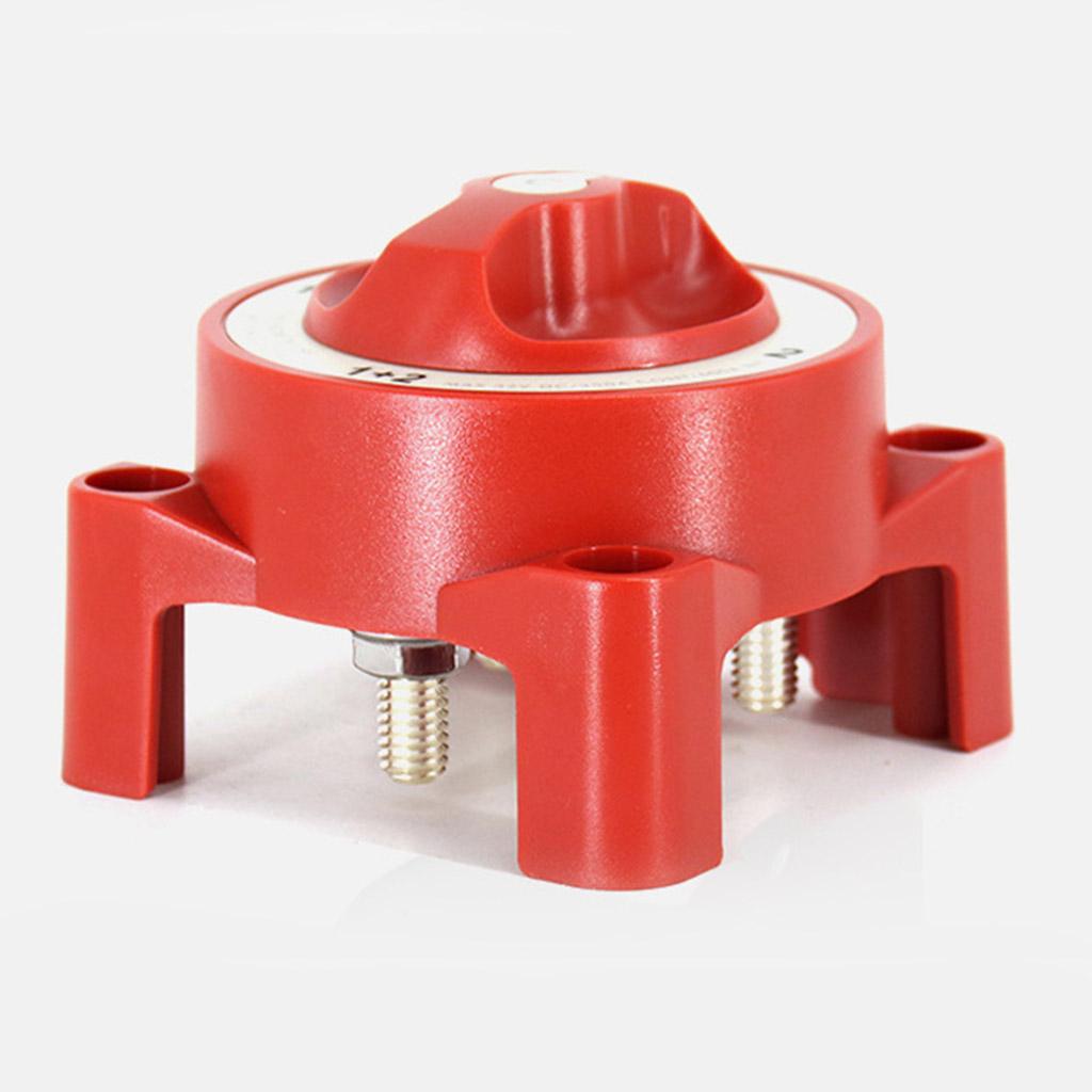 New Style Four Gear Dual Battery Switch Selector Safety Shut Off Disconnect Red