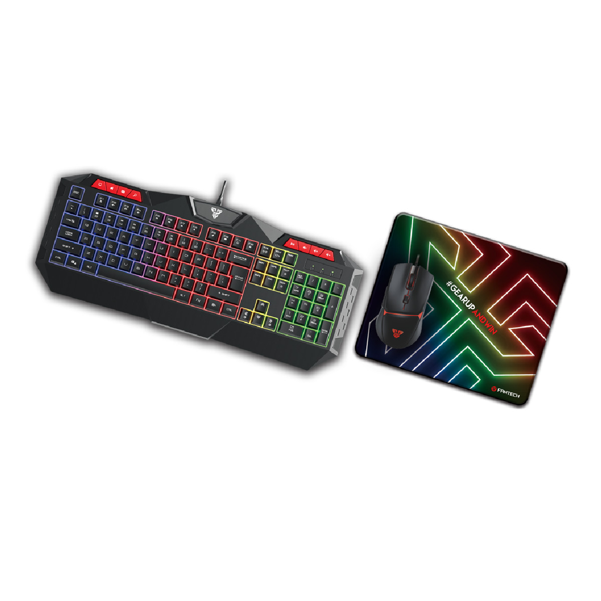 Combo Bàn phím + Chuột + Lót chuột Gaming FANTECH P31 GAMING POWER PACK, LED Backlit Rainbow, 26 Phím Anti Ghosting Chuột 6 Phím Macro, có phần mềm - Hàng chính hãng