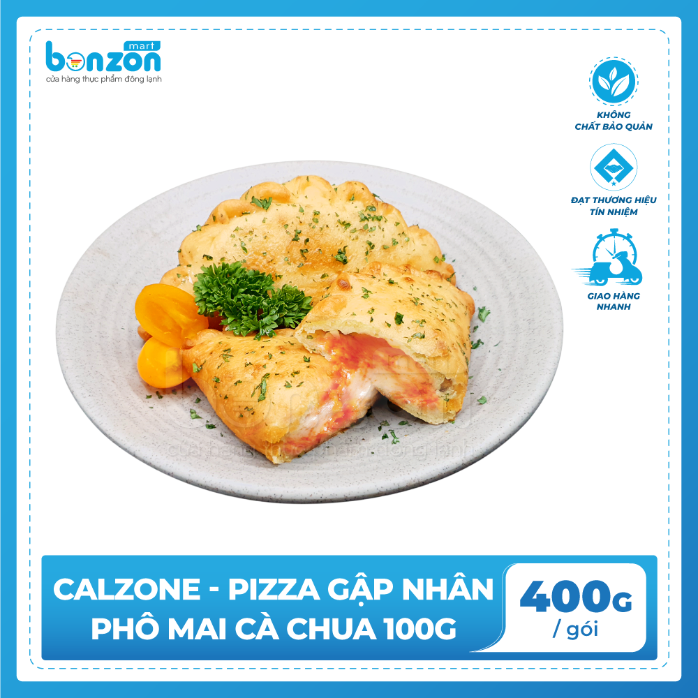 Calzone Pizza gập nhân phô mai cà chua 400gr