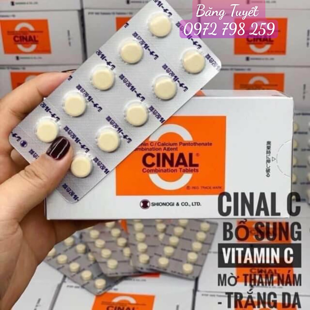 Viên Uống Trắng Da Thâm Nám Cinal C 100 viên - Nhật Bản