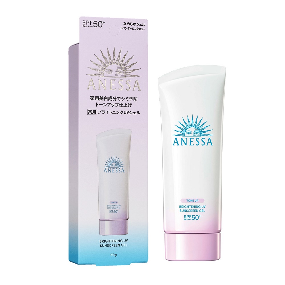 Gel Chống Nắng Anessa Dưỡng Sáng Nâng Tông &amp; Hiệu Chỉnh Sắc Da Brightening UV SPF50+ PA++++ 90g