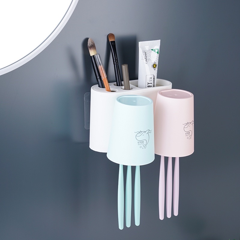 Kệ Để Bàn Chải Đánh Răng Cọ Trang Điểm Dán Tường Nhà Tắm Jodily StarHome