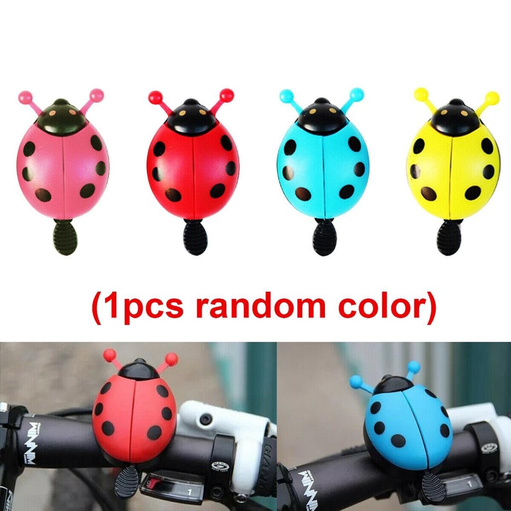 Bicycle Bell Kids Lovely Cartoon Beetle Ladybug Cycling Bike Handlebar Alarm Ring Bell Safety Warning Louldy Bicycle Accessories
