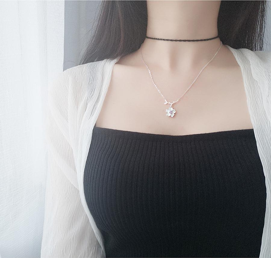 Dây chuyền bạc Hoa Mai - Nhãn hiệu PANMILA bạc PA60