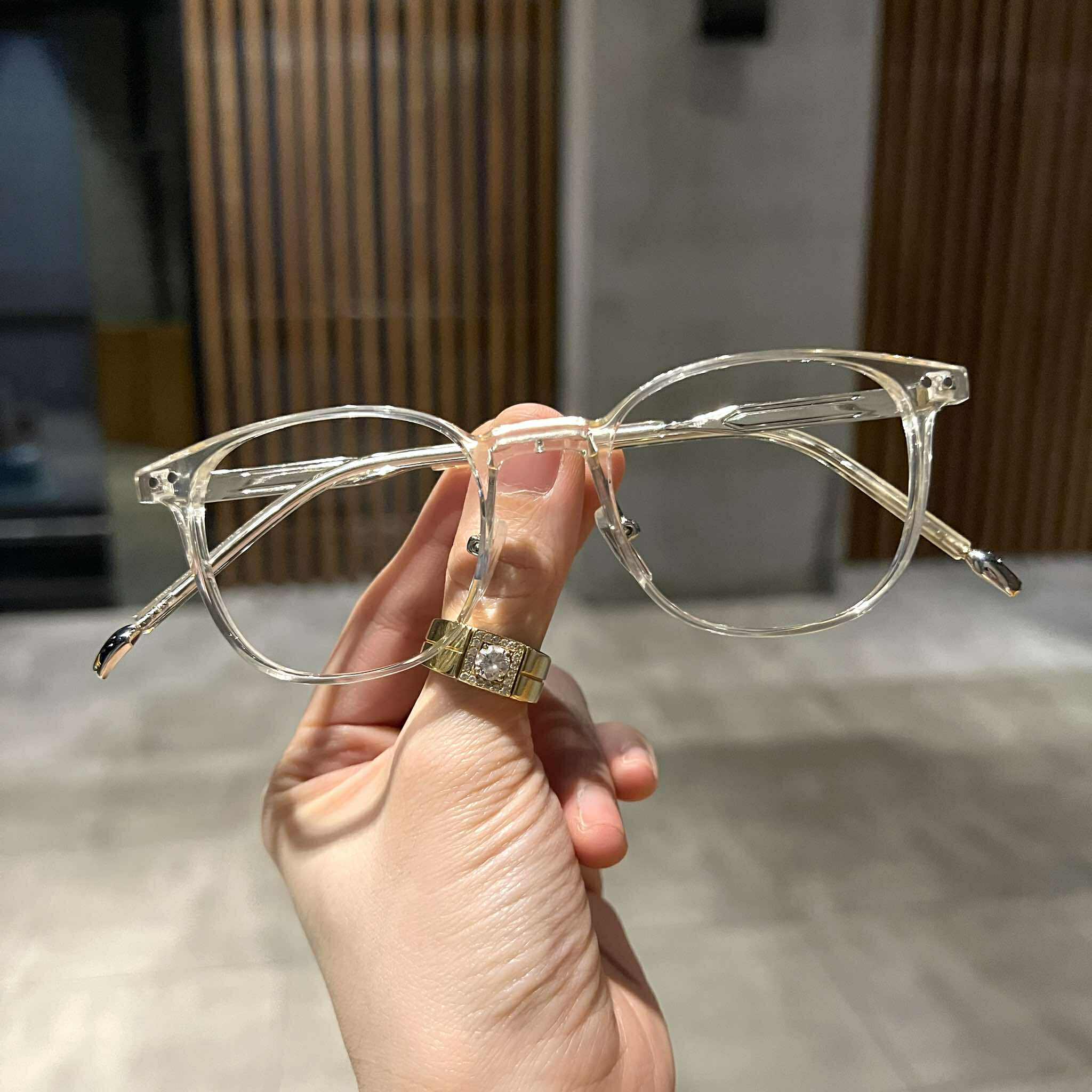 Kính Trong suốt dáng vuông nhỏ thời trang cho nam nữ