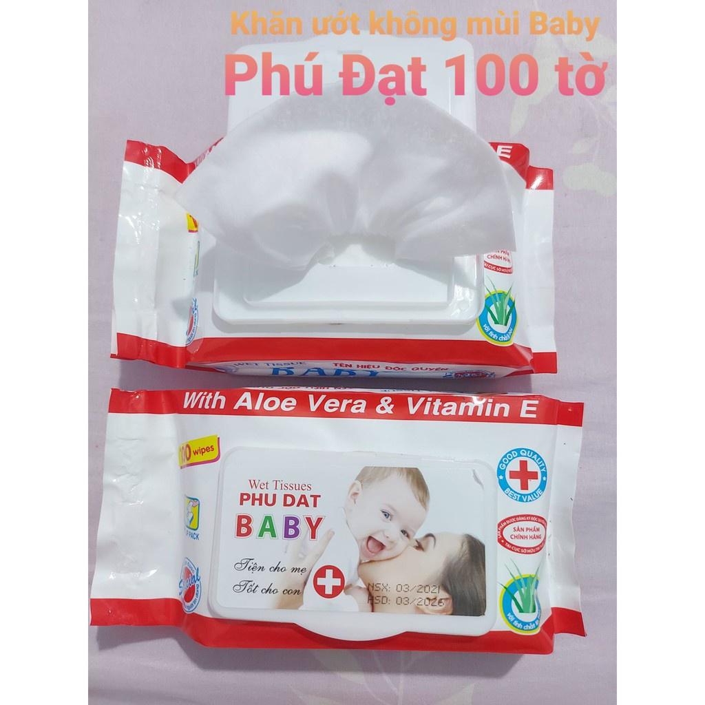 Set 3 Khăn ướt 100 tờ không mùi - giao hình và màu ngẫu nhiên