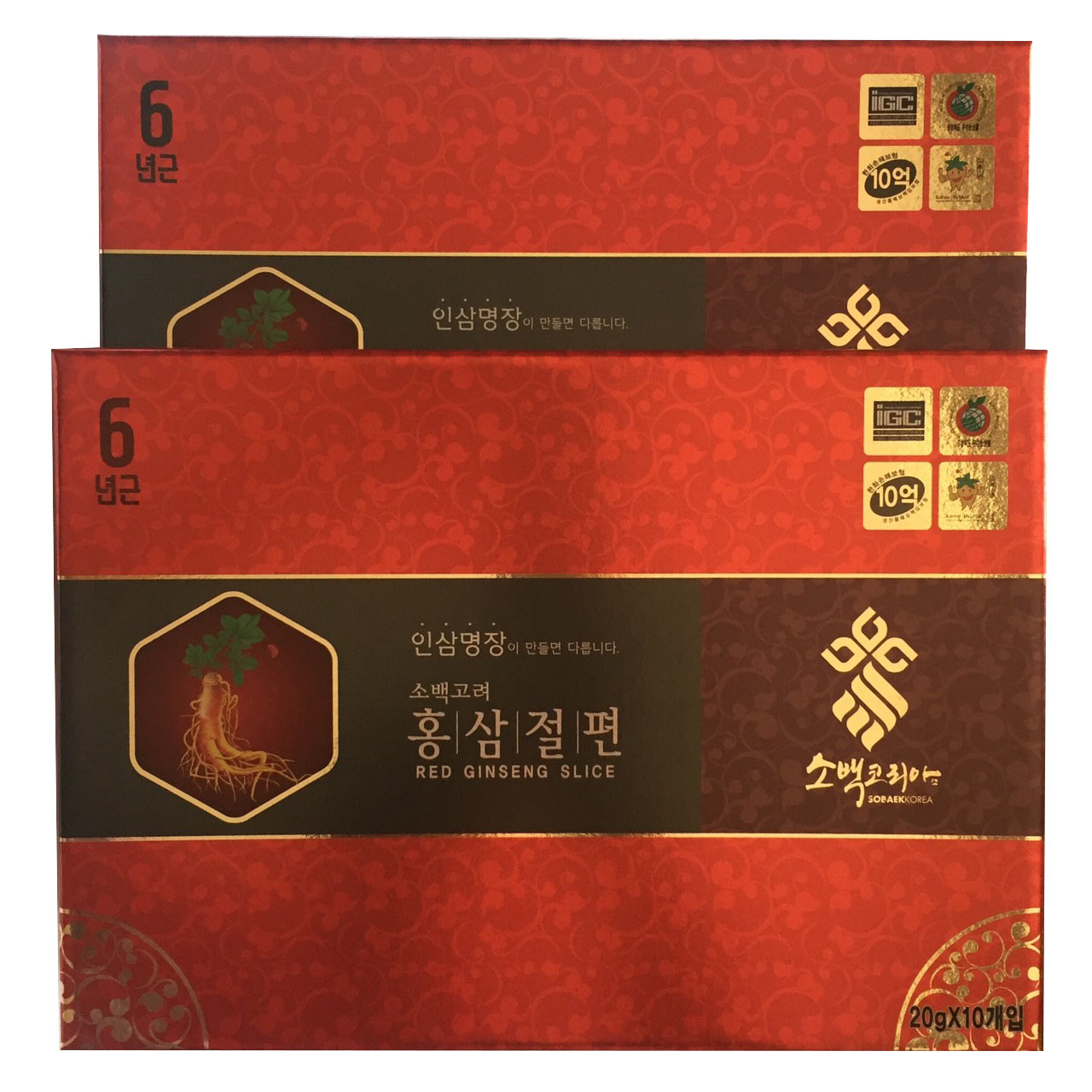 Combo 2 hộp hồng sâm lát tẩm mật ong Sobaek Hàn Quốc 200g