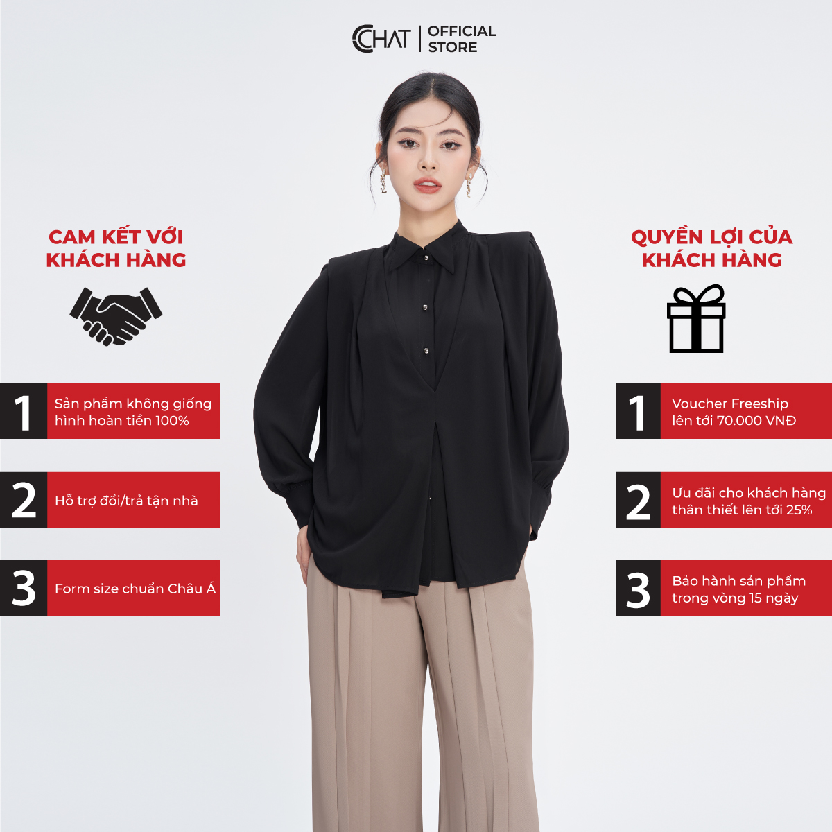 Quần Ống Rộng Kiểu Súp Trước Xếp Ly Chất Tuytsi Cao Cấp Mềm Mịn 53QDS8002ST