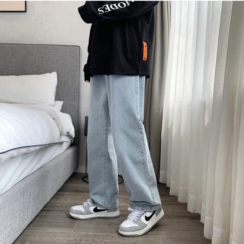 Quần jean nam PATADO dáng baggy ống suông rộng Top xu hướng 2022