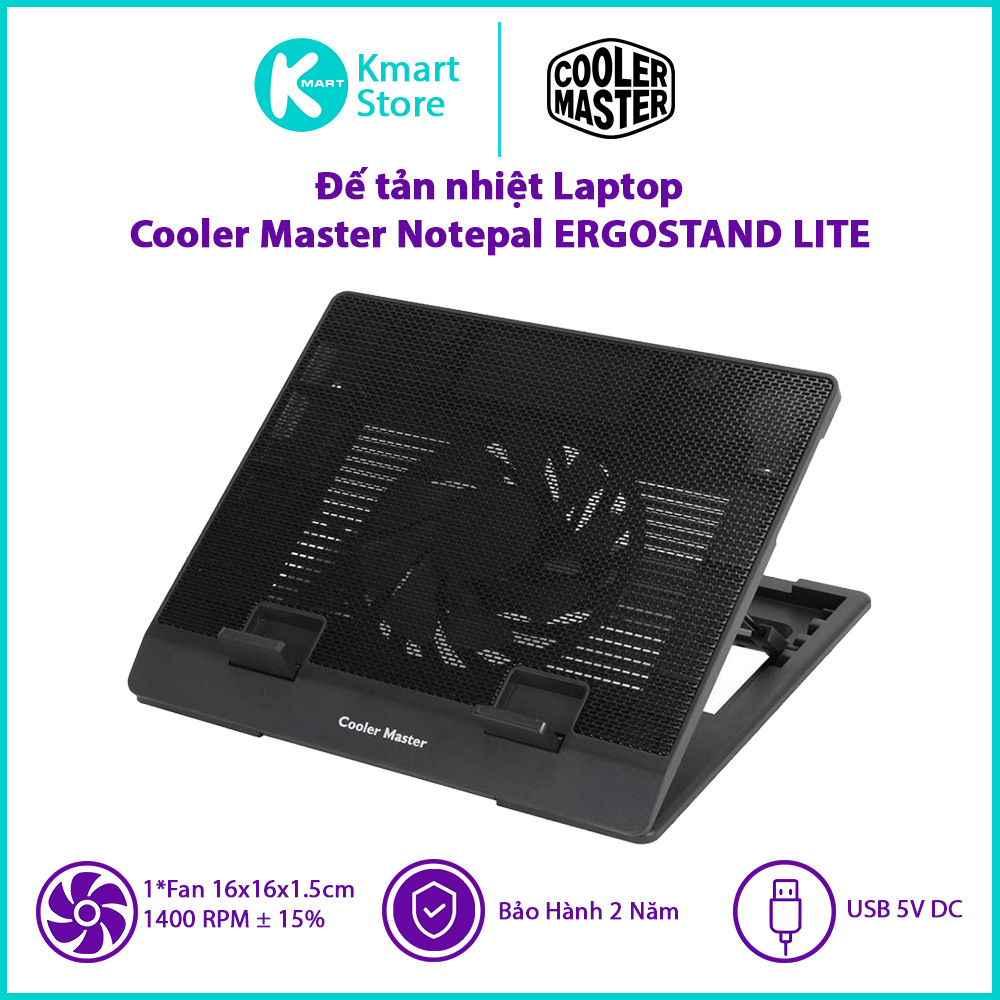Đế tản nhiệt laptop Cooler Master ERGOSTAND LITE  - Hàng Chính Hãng