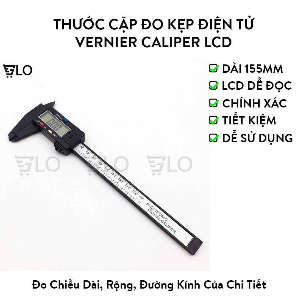 Thước Cặp Đo Kẹp Điện Tử Kỹ Thuật Số Vernier Caliper Lcd 155mm