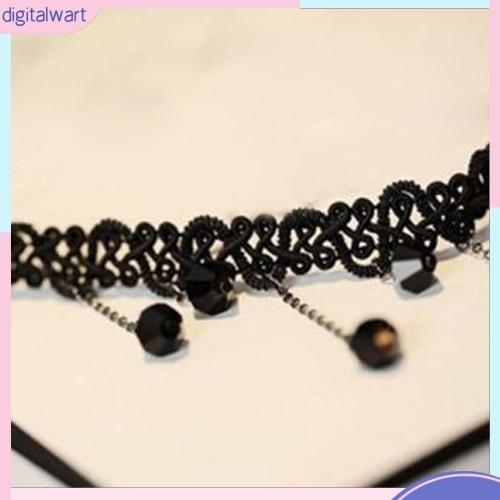 Vòng cổ choker phối ren đính đá sành điệu cho nữ