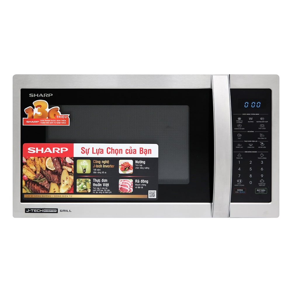 Lò vi sóng &amp; nướng Sharp 25 lít R-G52XVN-ST - Hàng chính hãng