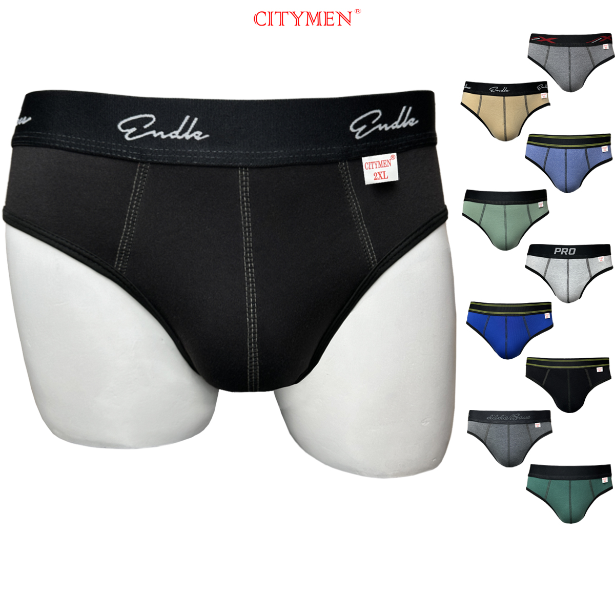 Combo 5 Quần Lót Nam tam giác vải cotton co giãn 2 chiều hiệu CITYMEN, màu ngẫu nhiên, sịp nam - LMTK-MULTI2C