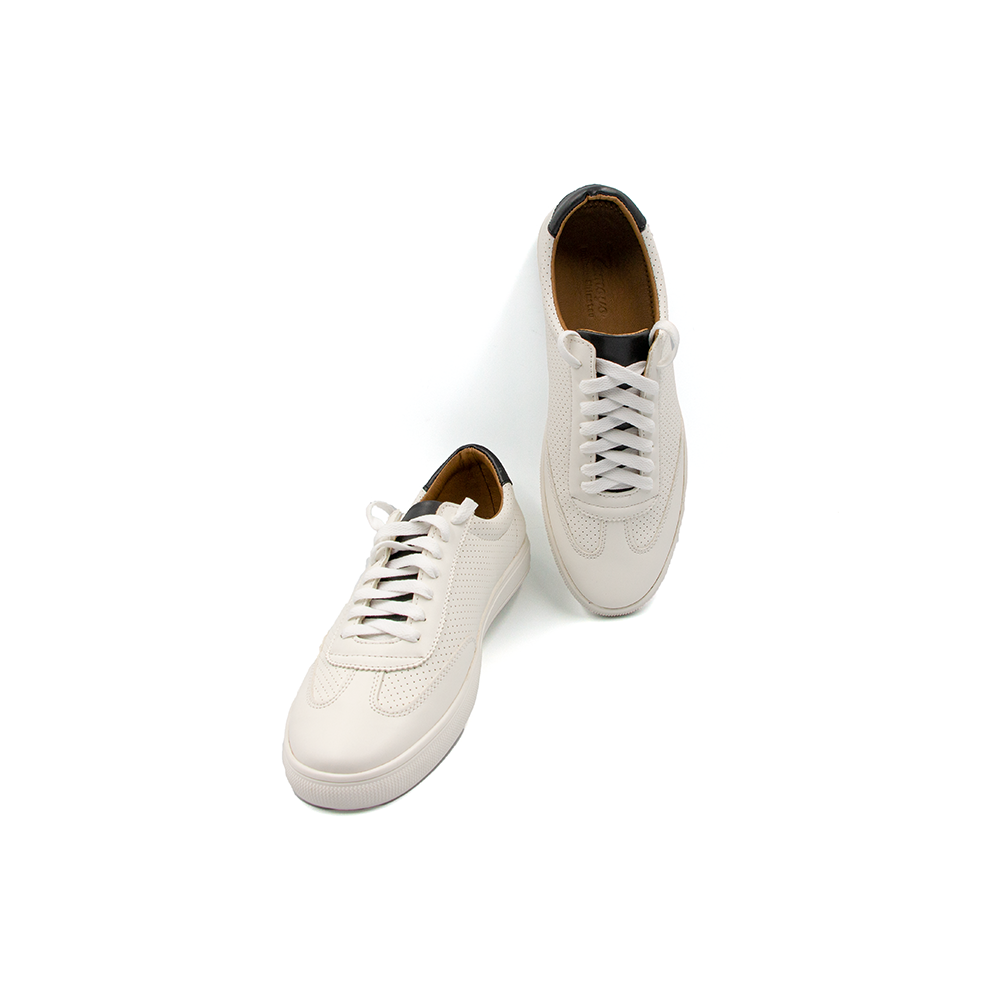 Giày Sneaker Tomoyo  Nam Cột Dây Màu Trắng Lót Da Cừu Siêu Êm TMN21507
