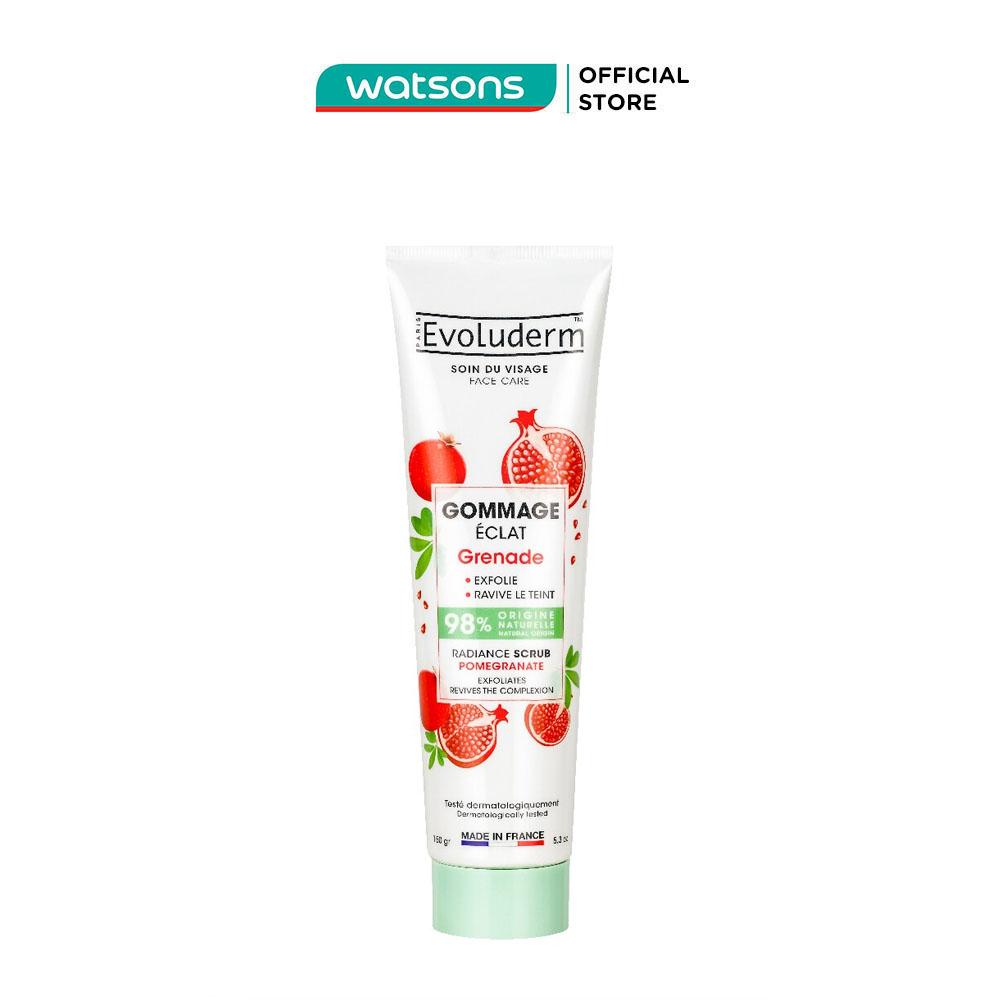 Tẩy Tế Bào Chết Evoluderm Làm Sáng Da Mặt Tinh Chất Lựu Radiance Pomegranate Scrub 150g