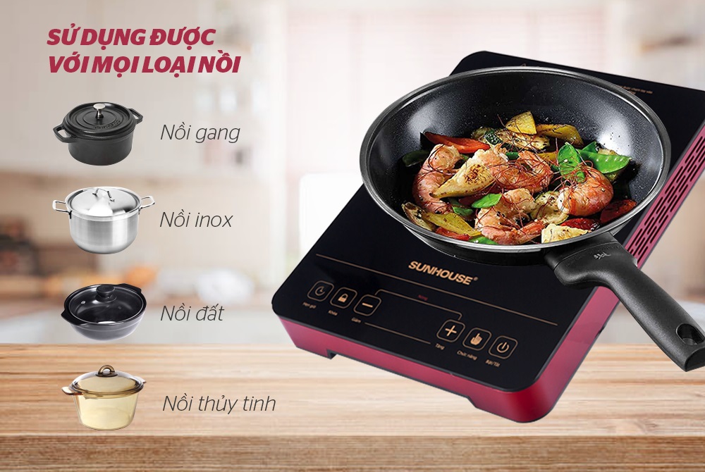 Bếp Hồng Ngoại Cảm Ứng Sunhouse SHD 6014 - Hàng chính hãng