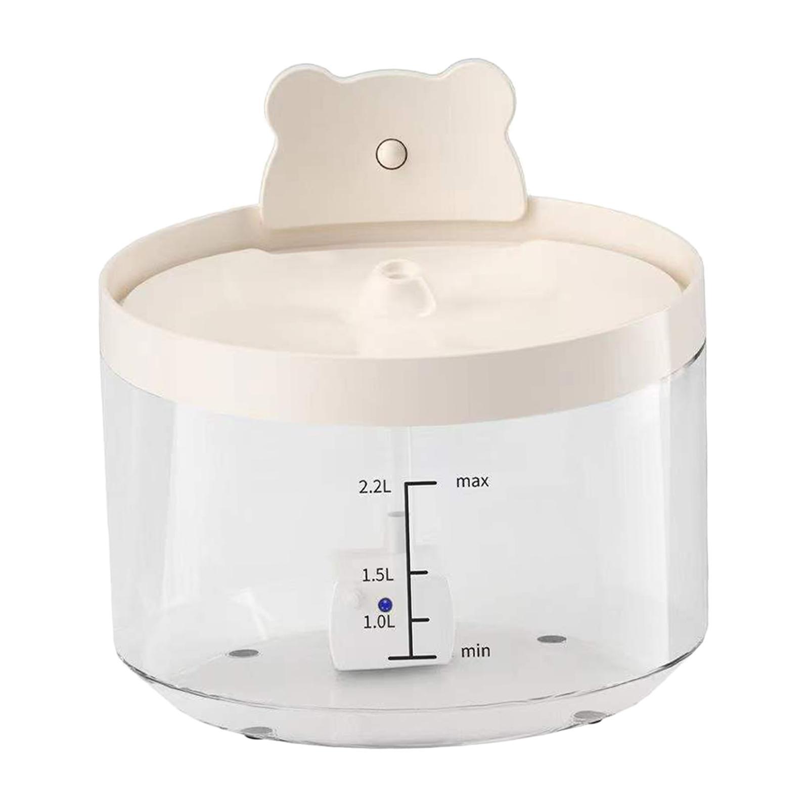 2.2L Automatic Cat Water Fountain Puppy Kitten Drinking Bowl Water Feeder