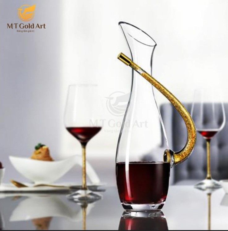 Bình chiết pha lê đúc vàng D03 MT Gold Art- Hàng chính hãng, trang trí nhà cửa, quà tặng sếp, đối tác, khách hàng.