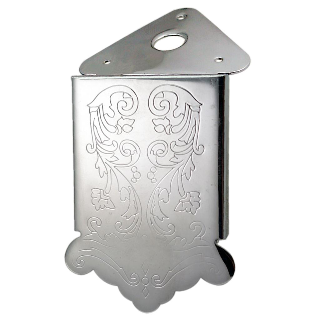 Mandolin Tailpiece Bridge Surface Engraved for Mandolin Maker Luthiers Black