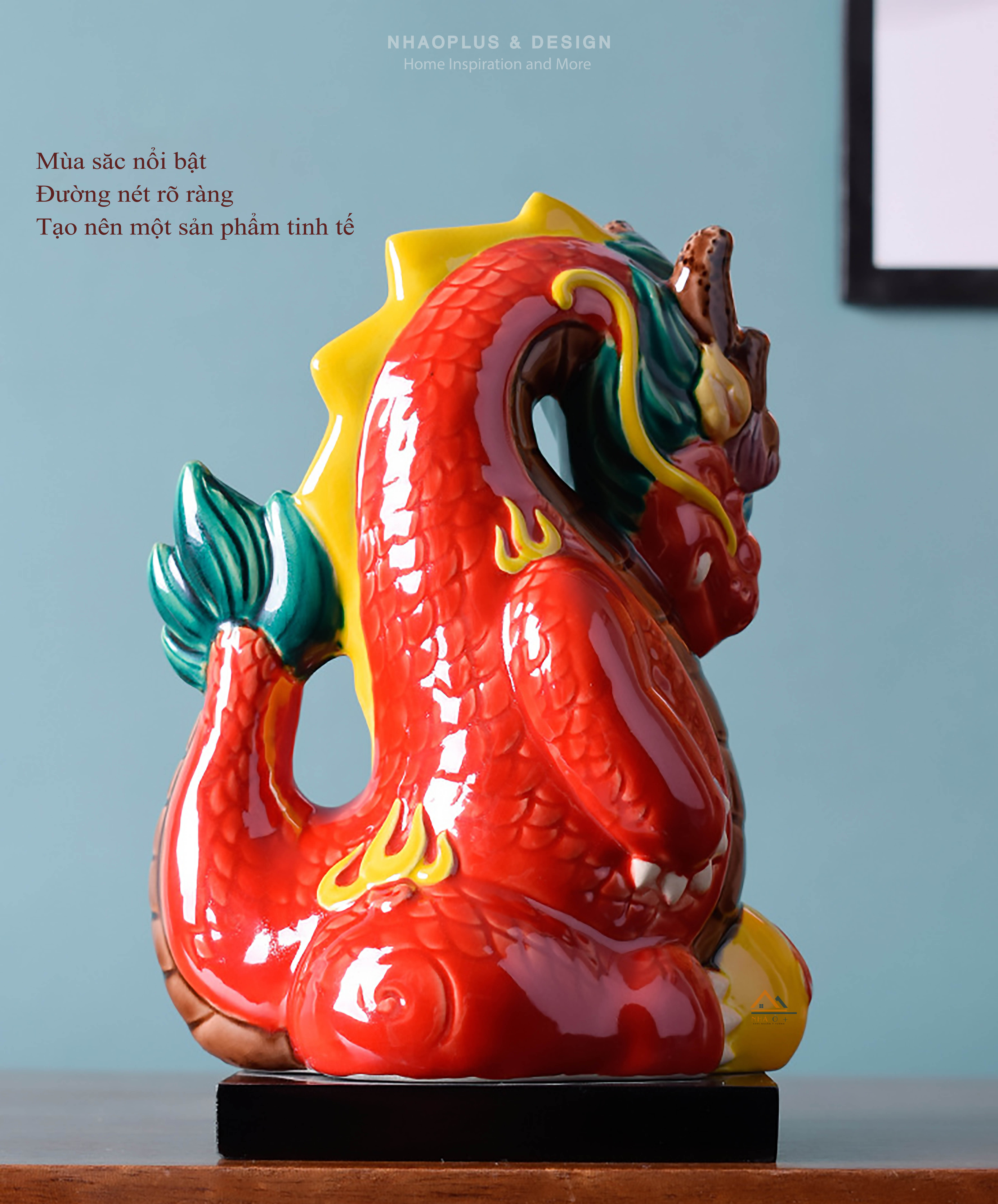 Tượng Gốm Hình Rồng Thủ Công
