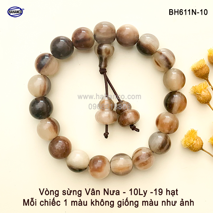 Vòng Sừng Bò Châu Phi vân nưa đuôi Hồ Lô (BH611N) Mang Đến May Mắn Cho Bạn và Gia Đình - Bracelet of HAHANCO