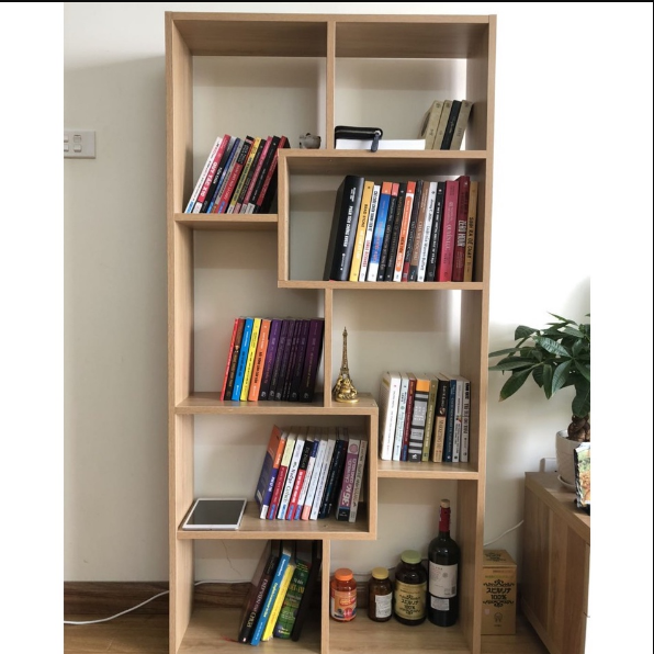 KỆ SÁCH ĐỨNG ĐA TẦNG VÂN GỖ